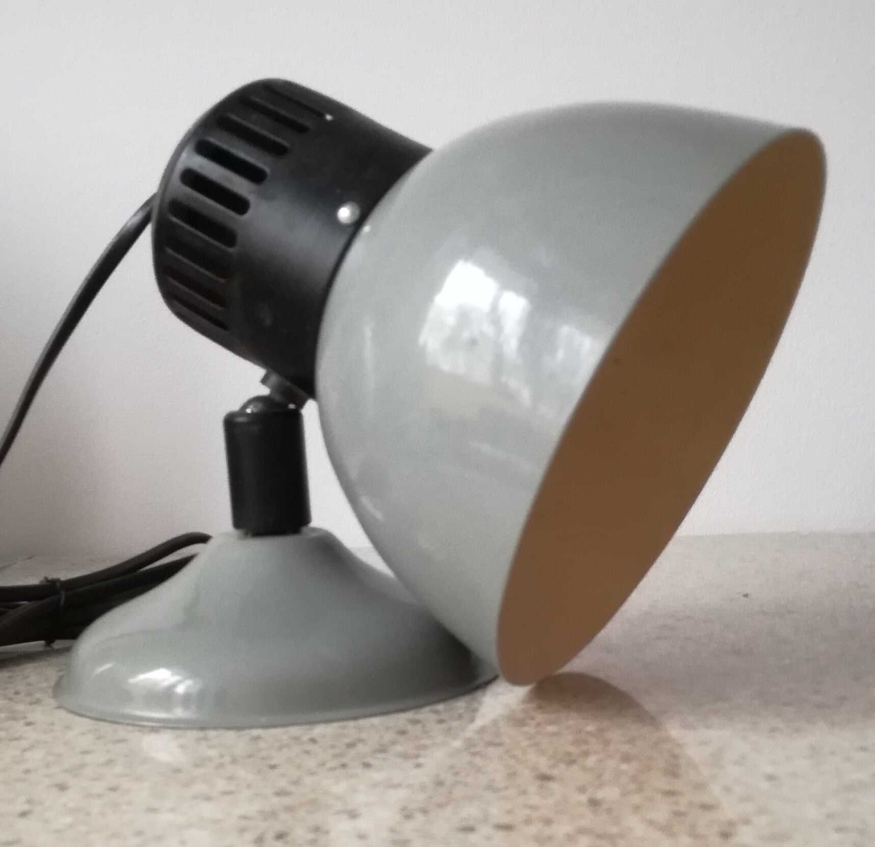 PRL Stara lampa typ MS-2 Szara S.R.S.E Warszawa Grójecka 128 Lampka