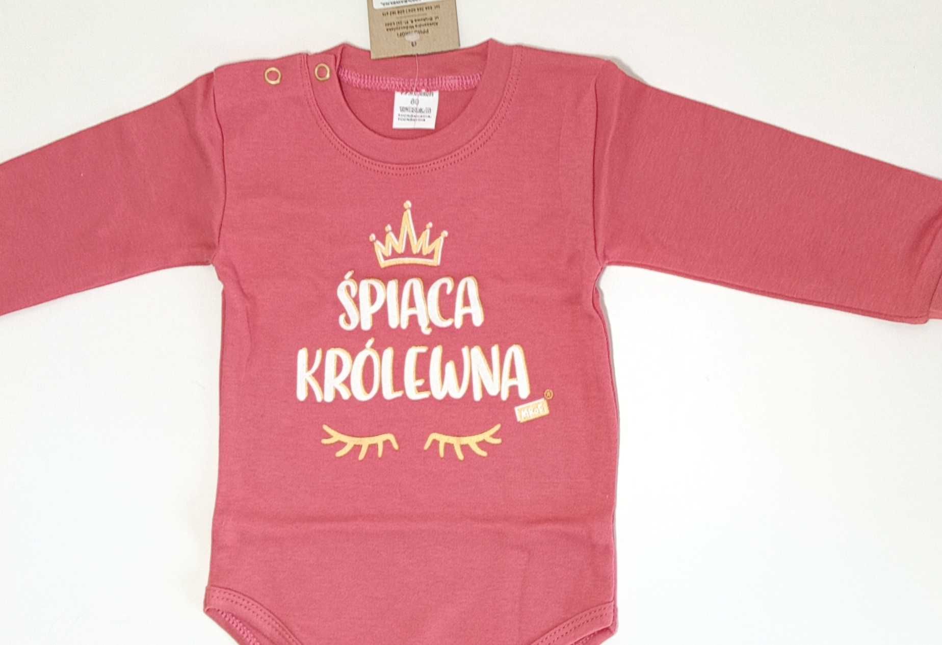 Mrofi body NAPISY Śpiąca Królewna rozmiar 80 cm