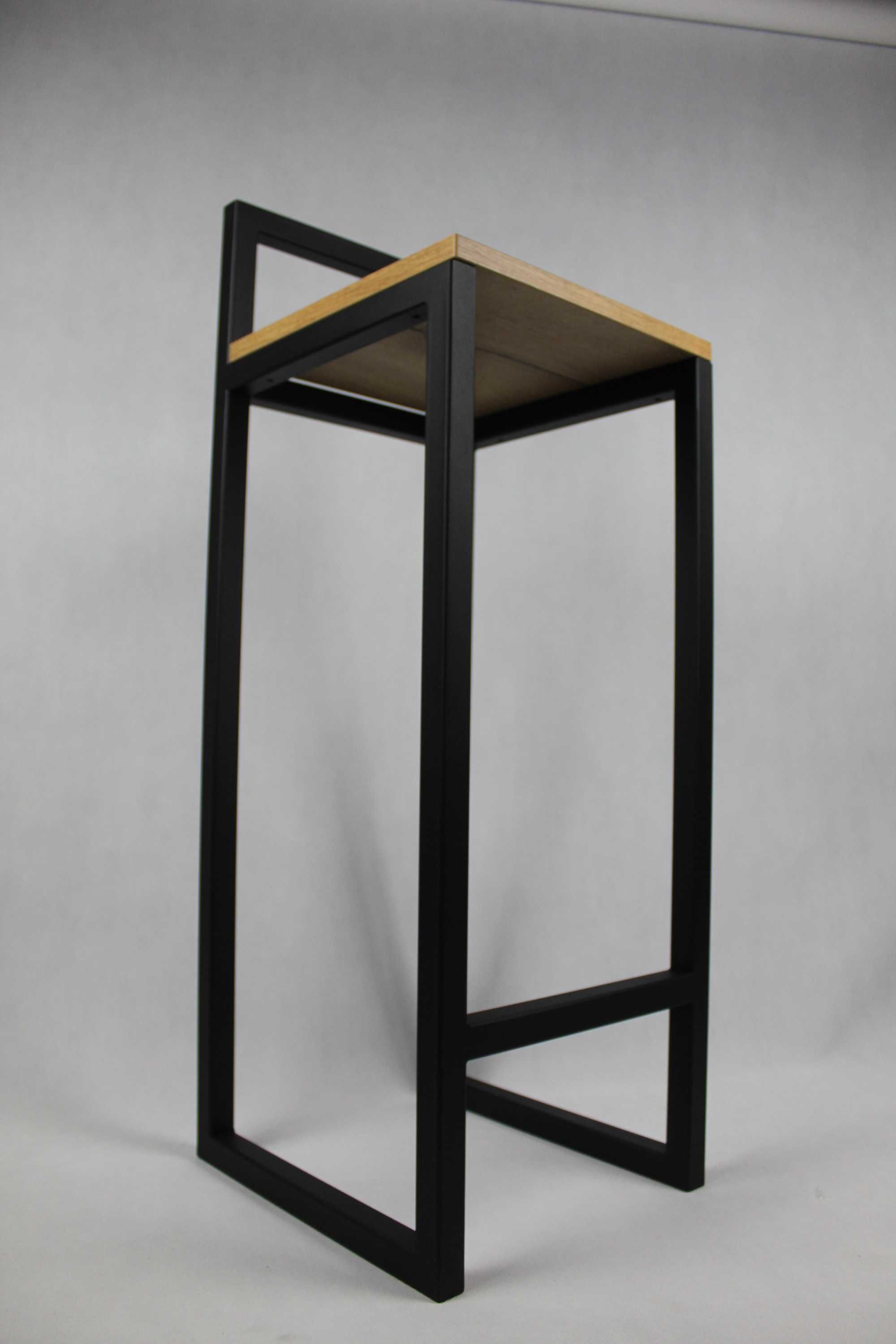 Stelaż metalowy hoker stołek z oparciem styl Loft industrialny
