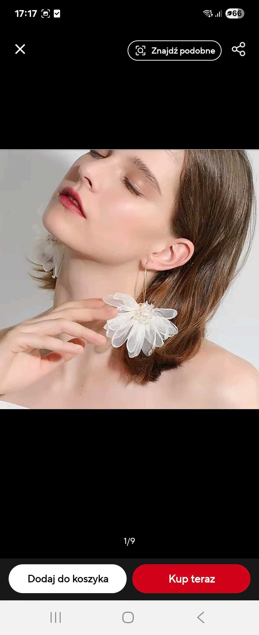 Kolczyki piękne subtelne białe