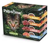 Naturalna karma dla kotów bez cukru i zbóż - Pawsome MIX SMAKÓW 12x85g