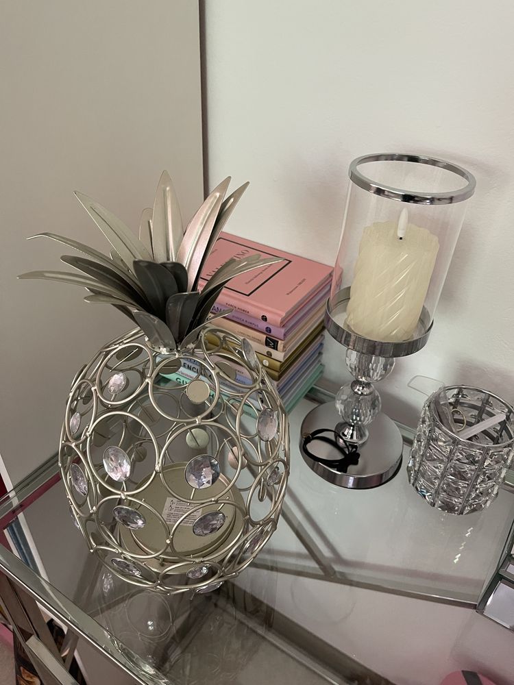 Piekna dekoracja ananas swiecznik 2 w 1 home and you