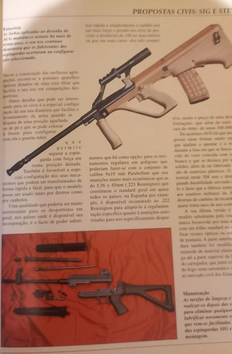 Livros sobre espingardas  militares.