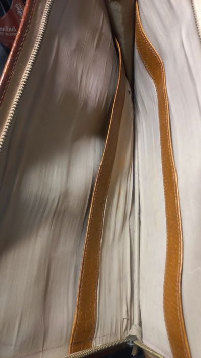 Stara skórzana aktówka PRL