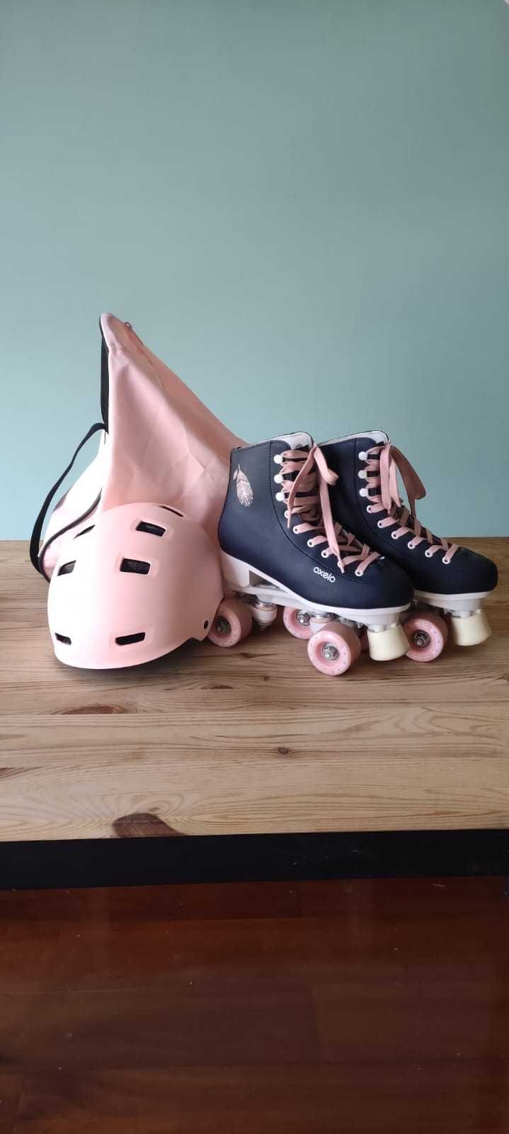 Kit Patins Quad Tam.37 (c/ bolsa e capacete)