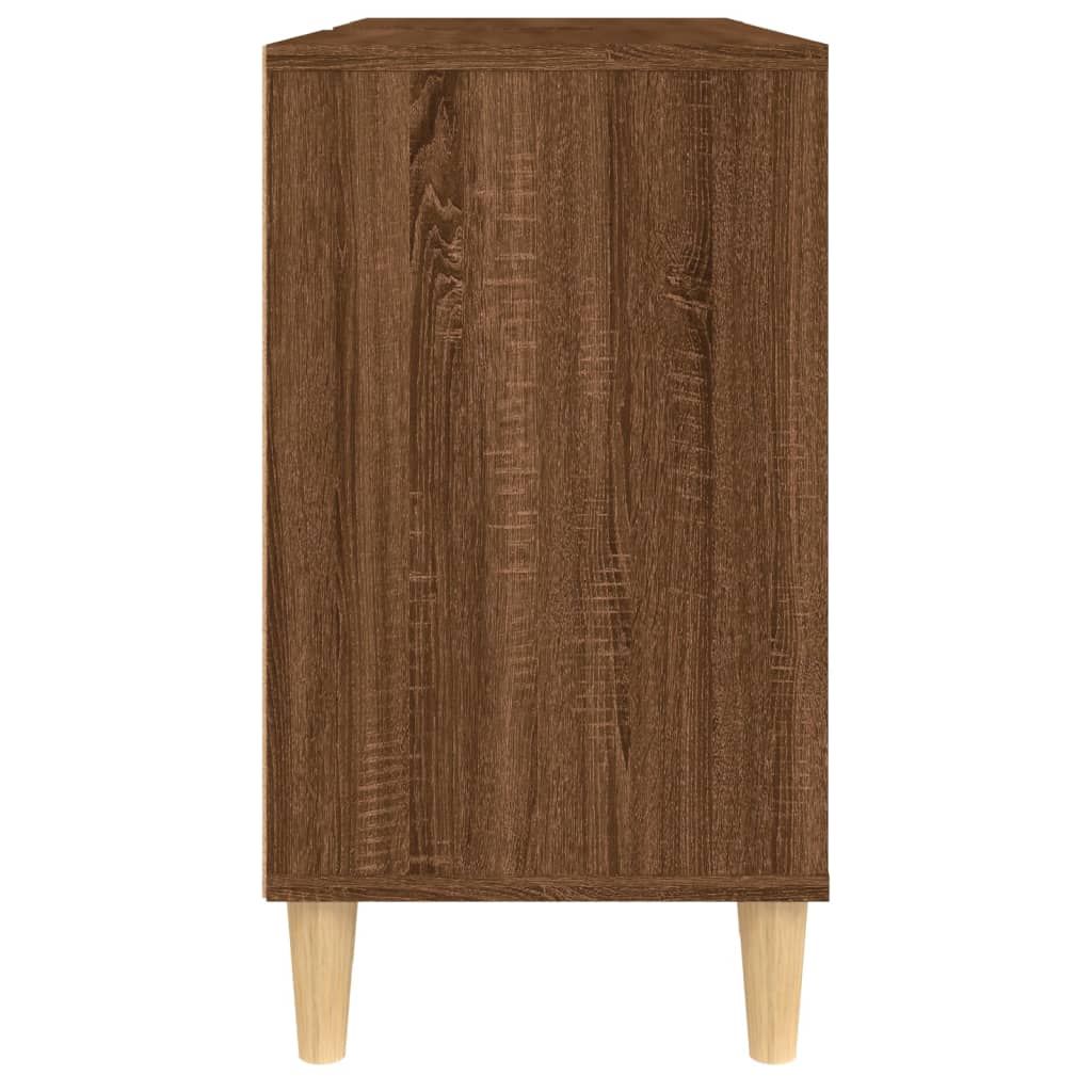 vidaXL Szafka pod umywalkę, brązowy dąb, 80x33x60 cm