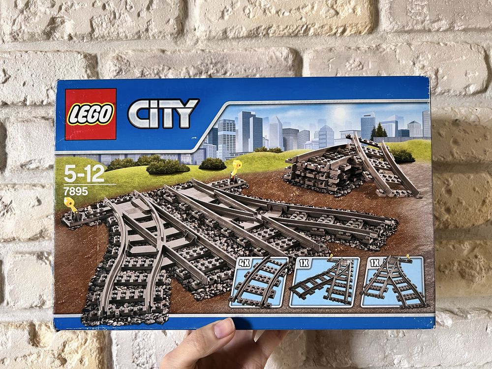 Lego City лего Залізнодорожні стрілки і рейки (7895)