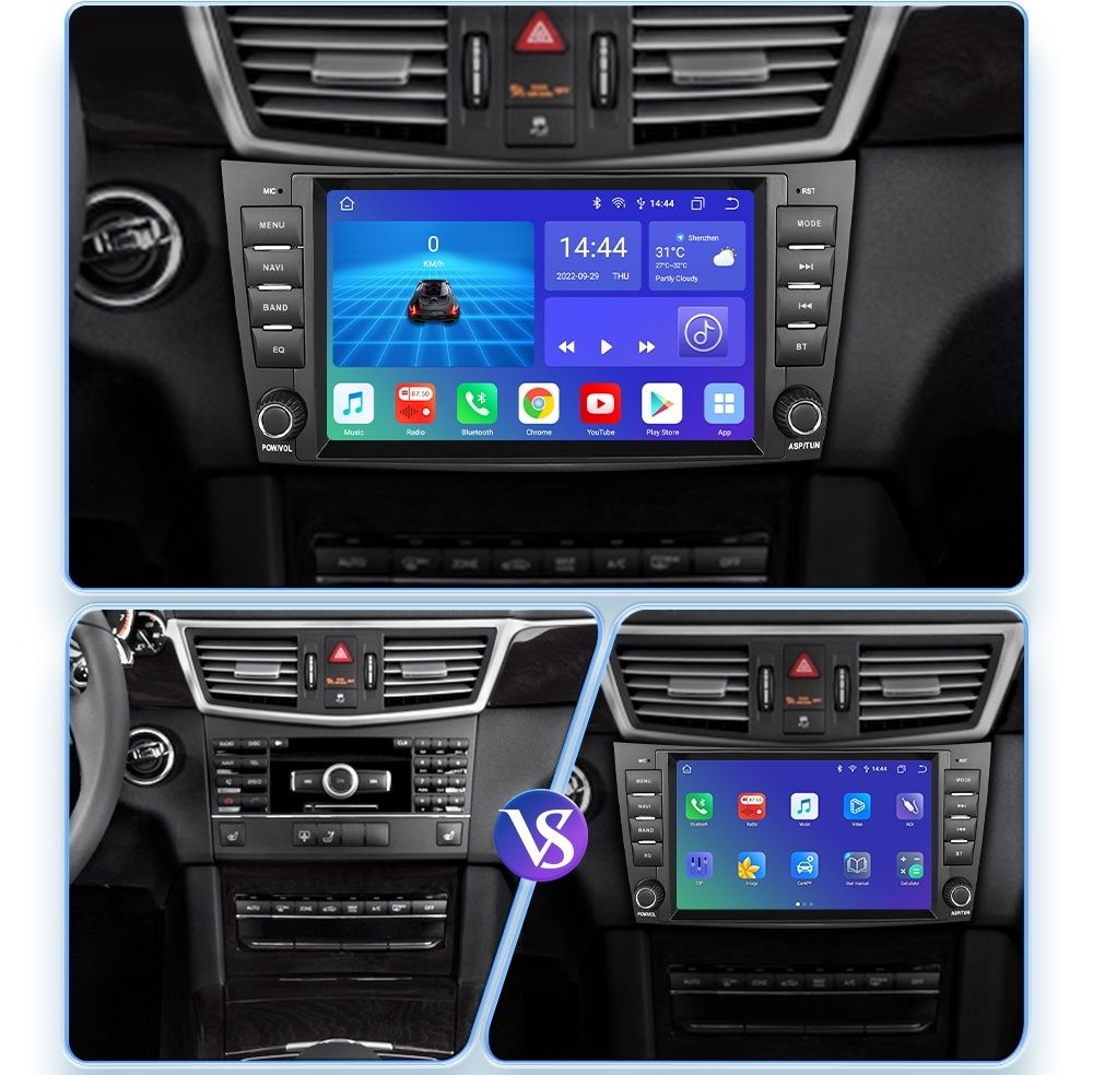 Radio Android Mercedes E W211 G W463 Klasa CLK W209 CLS W219