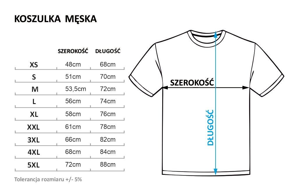 POLSKA 8 rozmiarów | koszulka męska z nadrukiem