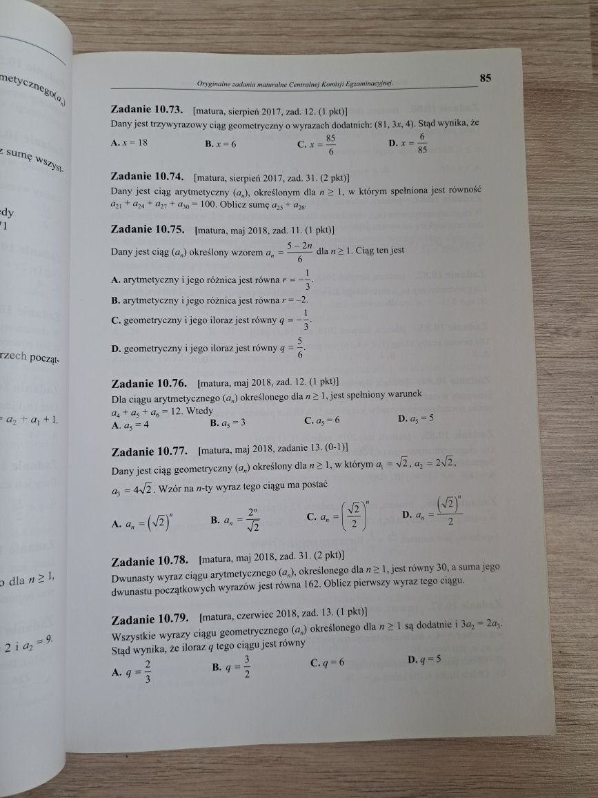 Matematyka - zbiór zadań maturalnych poziom podstawowy