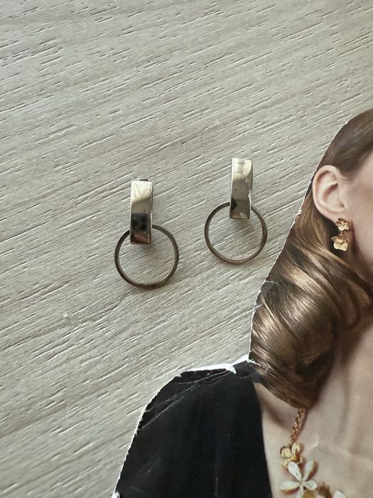 Срібні стильні сережки