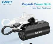Powerbank Eaget Capsule 5000mAh USB-C Czarny