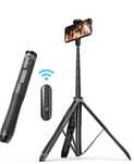 Statyw Selfie Stick, Uchwyt Tripod, z Pilotem, Bluetooth, do 130 cm, c