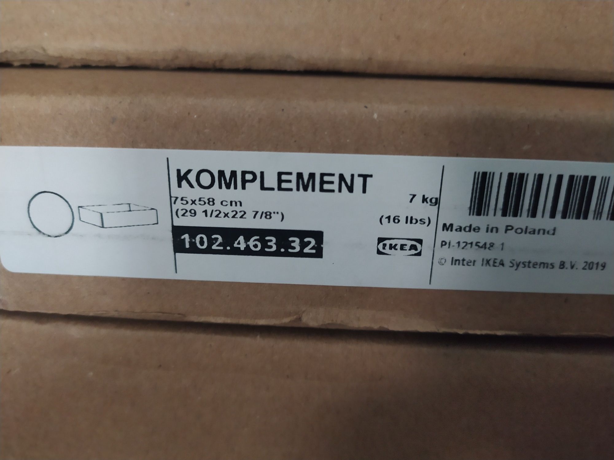 Szuflada KOMPLEMENT 75x58 do szaf PAX IKEA