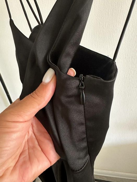 Платье коктейльное  черное шелк ZARA