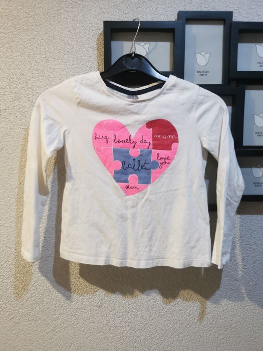 Bluzka na długi rękaw dla dziewczynki 128