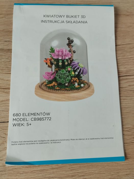Kwiatowy bukiet 3D flowers klocki typu lego elefun 680 elementów