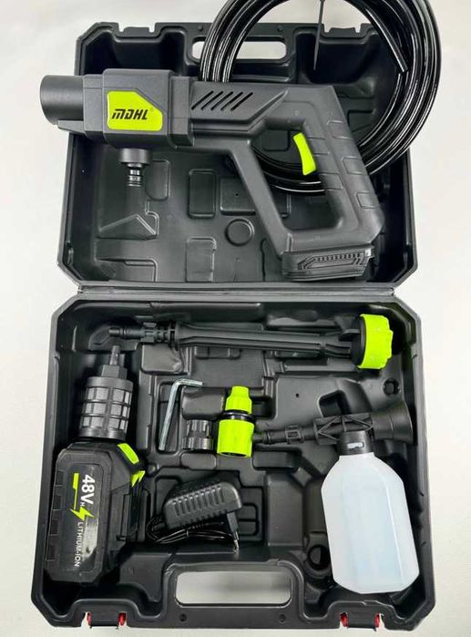 Мойка высокого давления мини мойщик автомойка аккумулятор насадки кейс