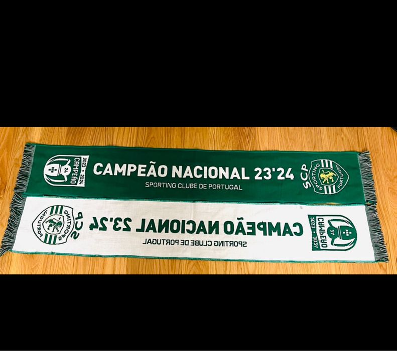 Cachecol Sporting Campeão 23/24 - Novo/Oficial