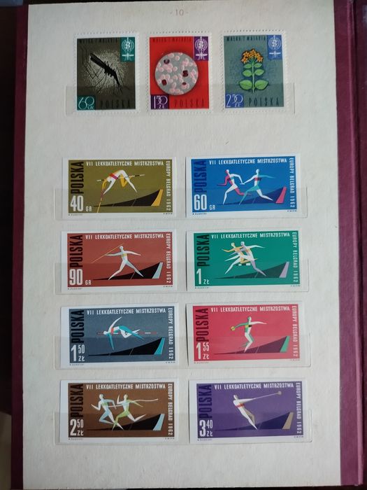 Klaser tom V + znaczki roczniki 1962 + 1963