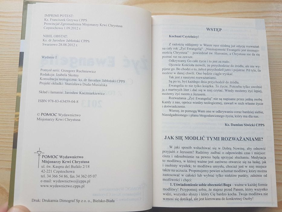 "Żyć Ewangelią. Codzienna Ewangelia z rozważaniami 2013" - NOWA!