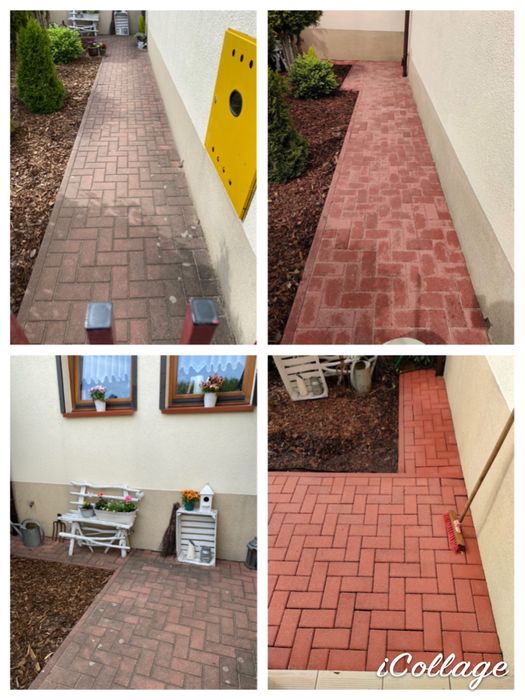 Czyszczenie kostki brukowej, płotów, ogrodzeń, altan, tarasów itp