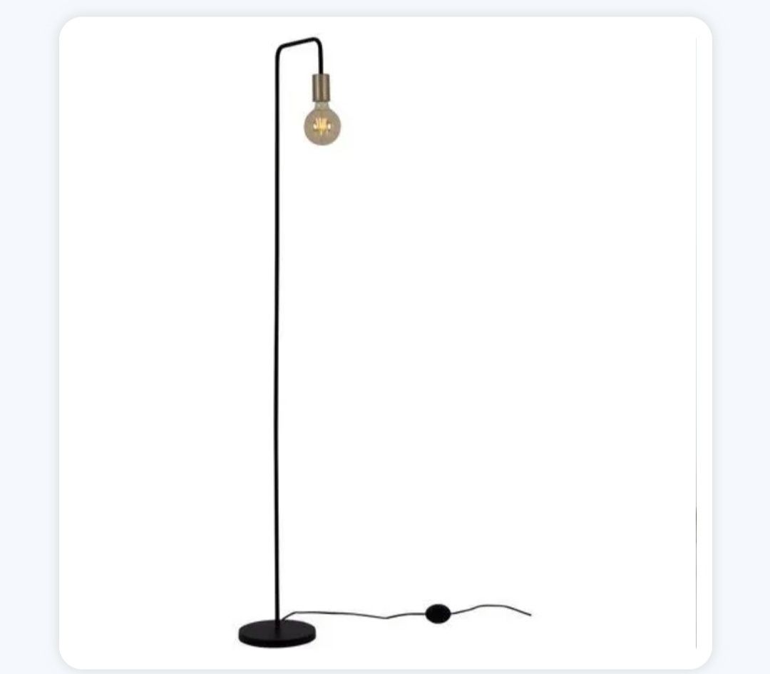 Minimalistyczna lampa podłogowa Nave  Modo stojąca do sypialni czarn