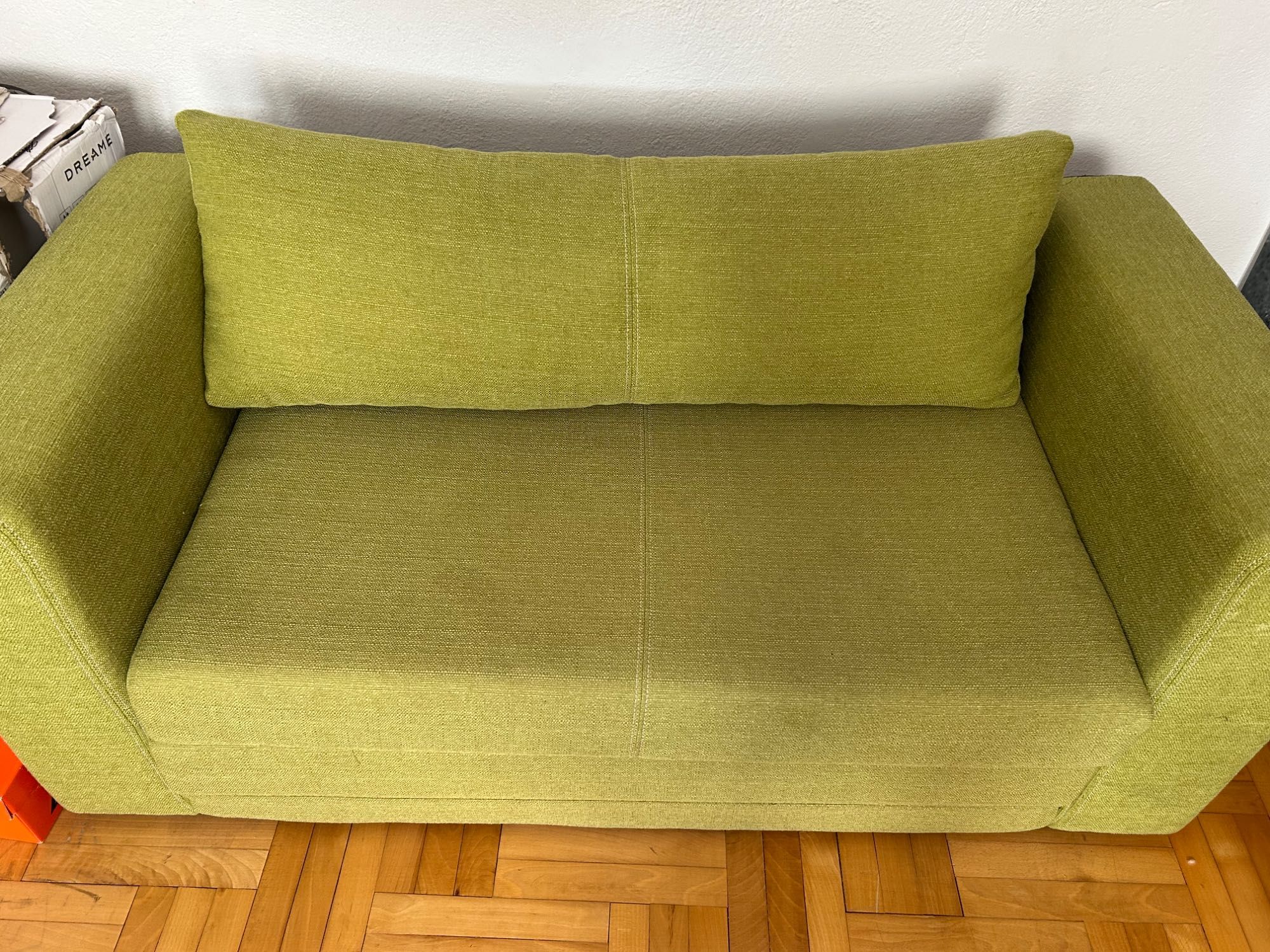 Sofa rozkładana zielona z funkcją spania