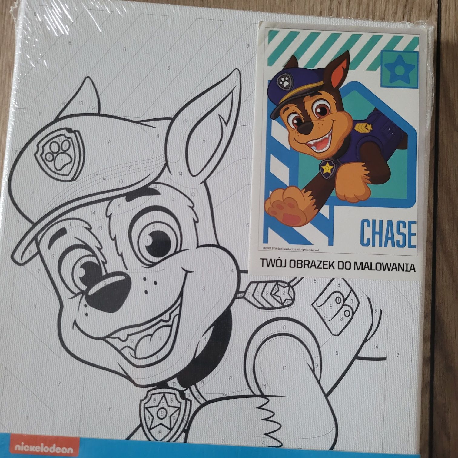 Chase psi patrol obrazek do malowania po numerach