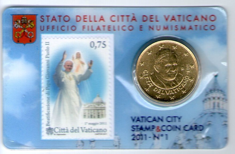 Vaticano 2010/13 (Stamp & Coincard 1-4) DESCONTO 15% (tempo lmitado)