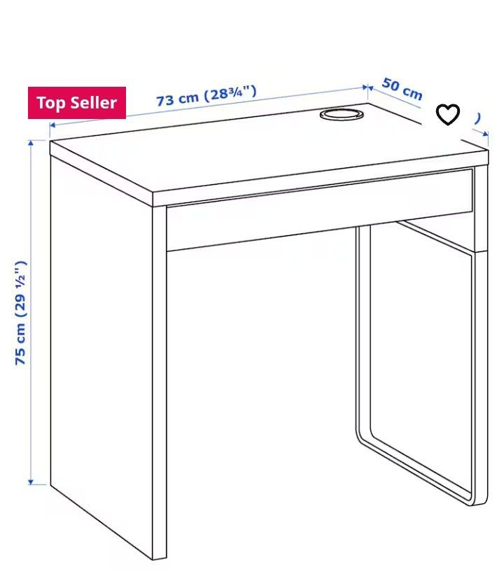 IKEA Biurko Micke 73 x 50