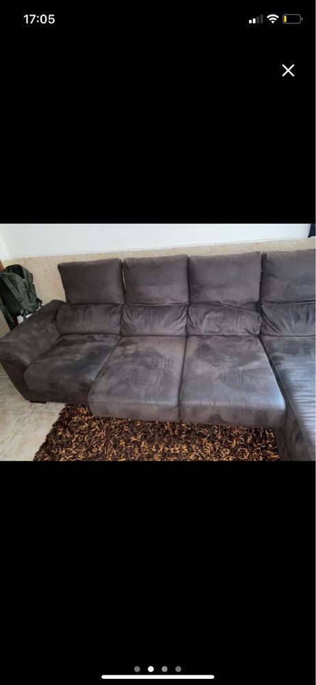 Sofa chaise long em L c/ arrumação
