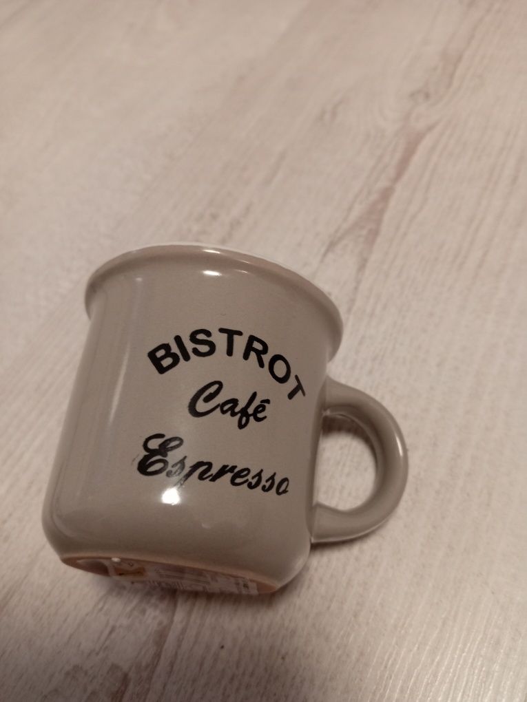 Kubeczek szary Cafe espresso nowy