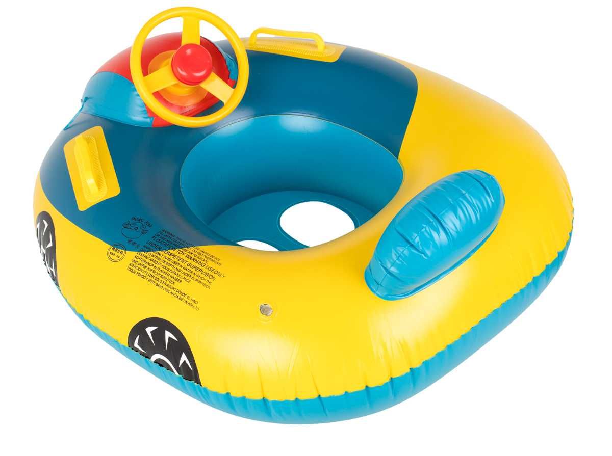 Kółko do pływania dla dzieci dmuchany z siedziskiem z kierownicą 15kg
