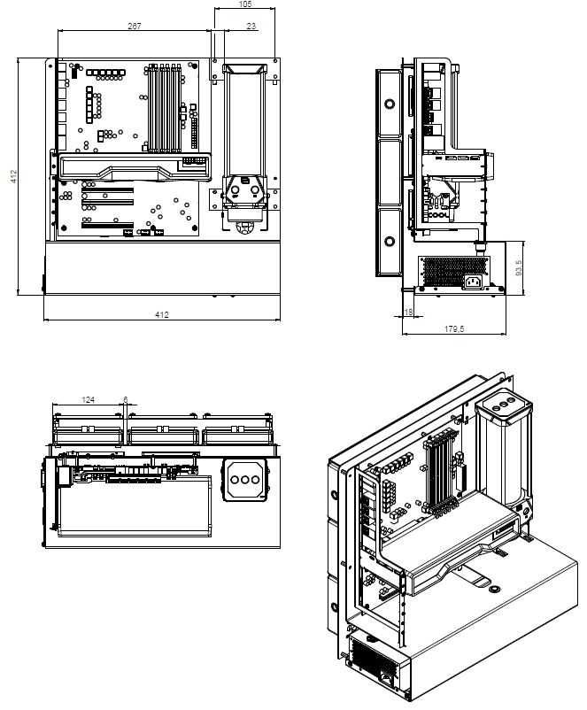 M-CASE 3 - Open AIR CASE / otwarta obudowa PC/ test bench / AIO 3x360