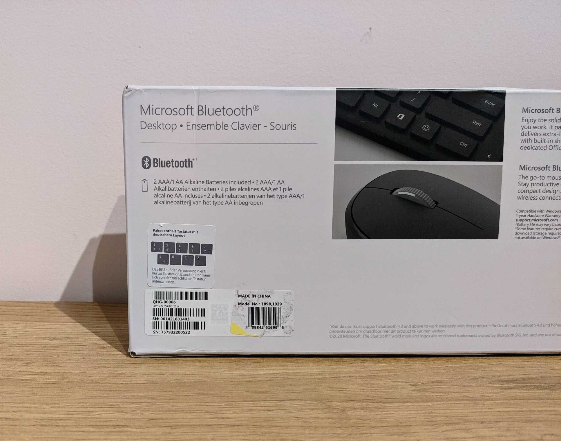 Microsoft Bluetooth Desktop - mysz (nowa) + klawiatura