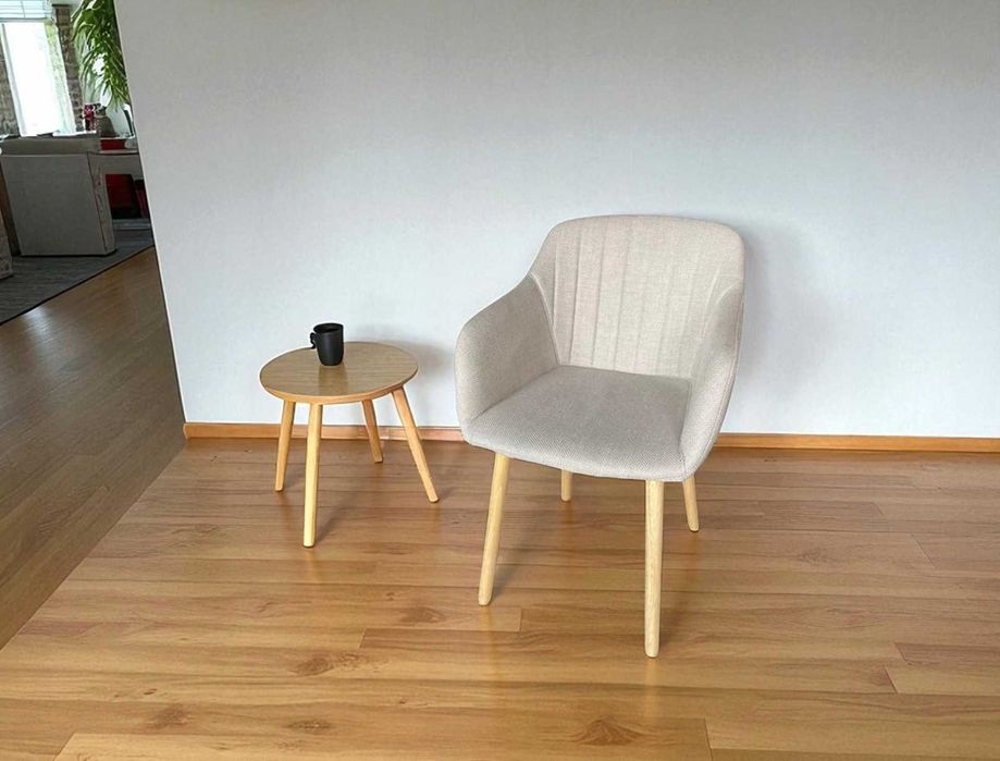 Krzesło fotel z podłokietnikami hoker taboret stołek Adslev Jysk 2szt