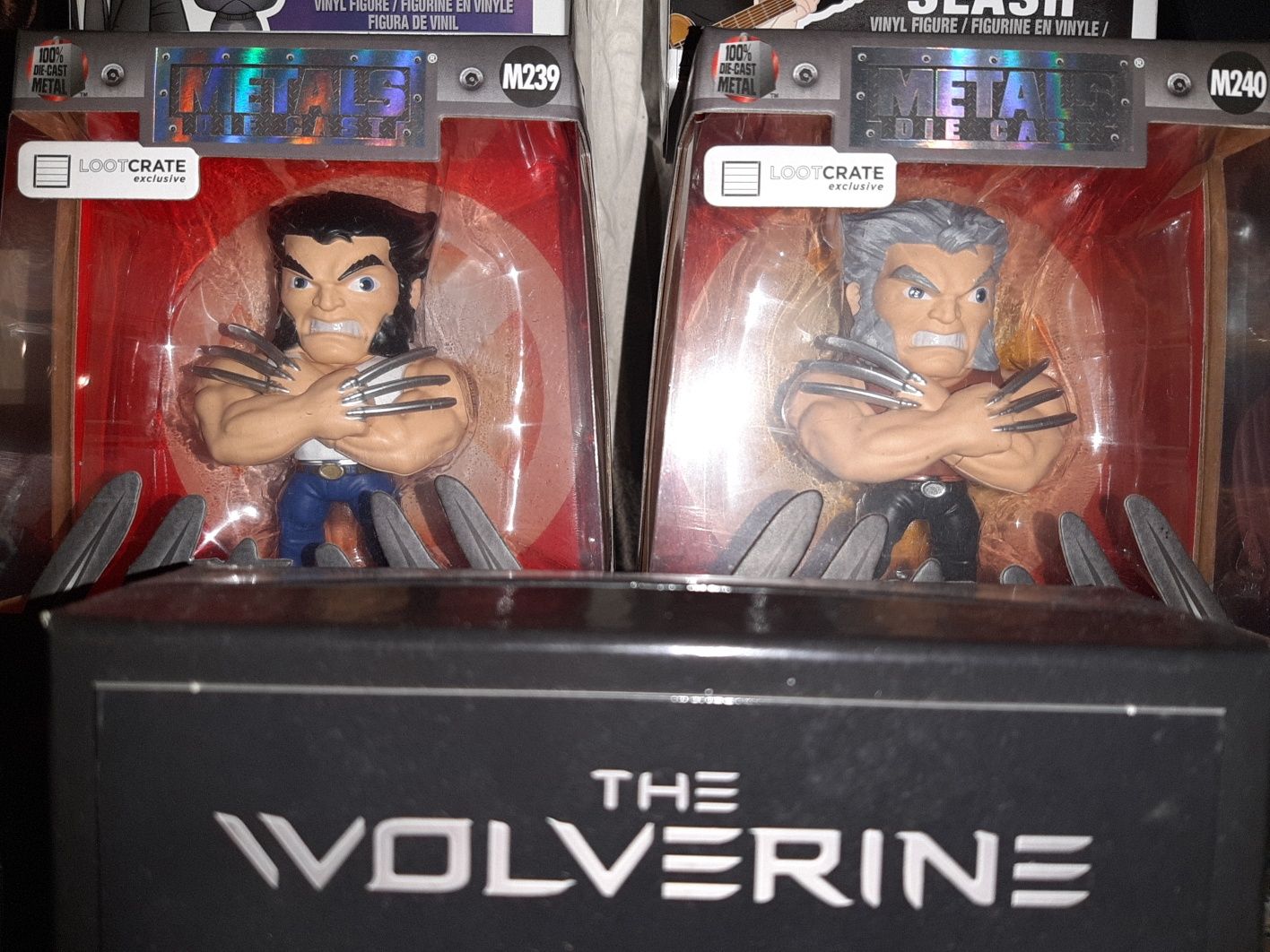 Figura wolverine Logan e old Logan Loot crate exclusiva