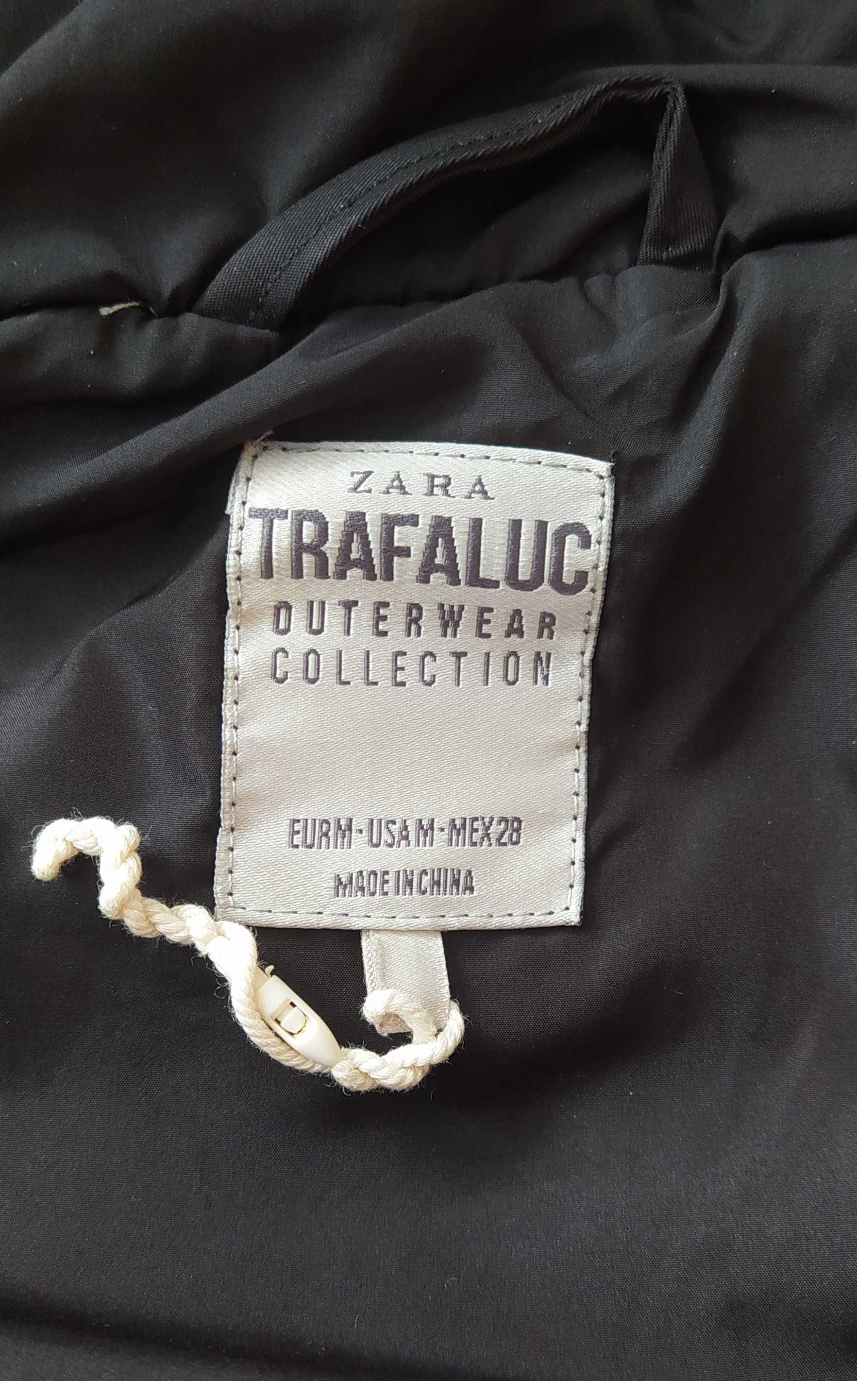Gruby bezrękawnik z kapturem Zara stan idealny r. S