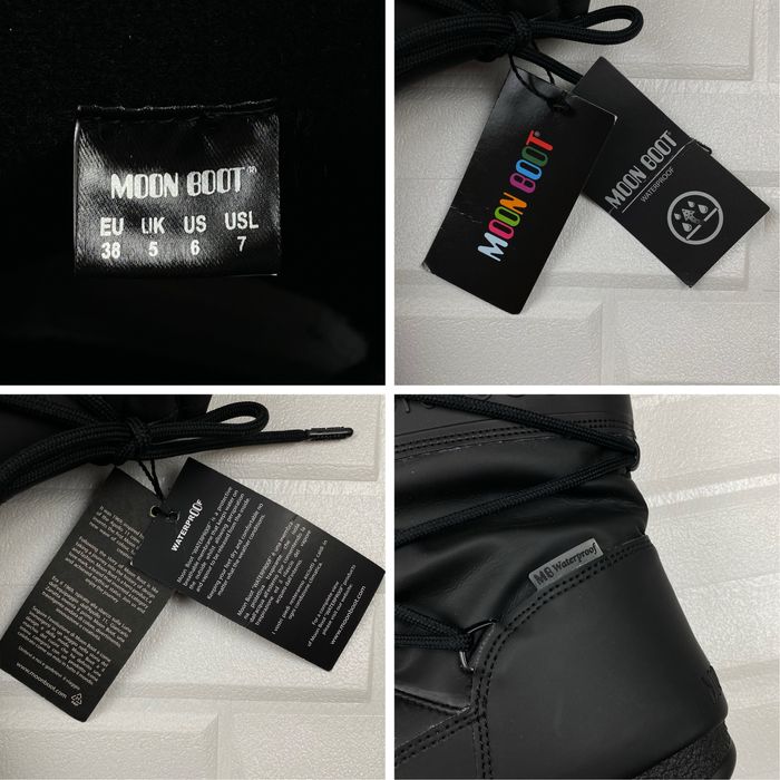 MOON BOOT Waterproof Снігоходи Mid Rubber чоботи черевики жіночі чорні