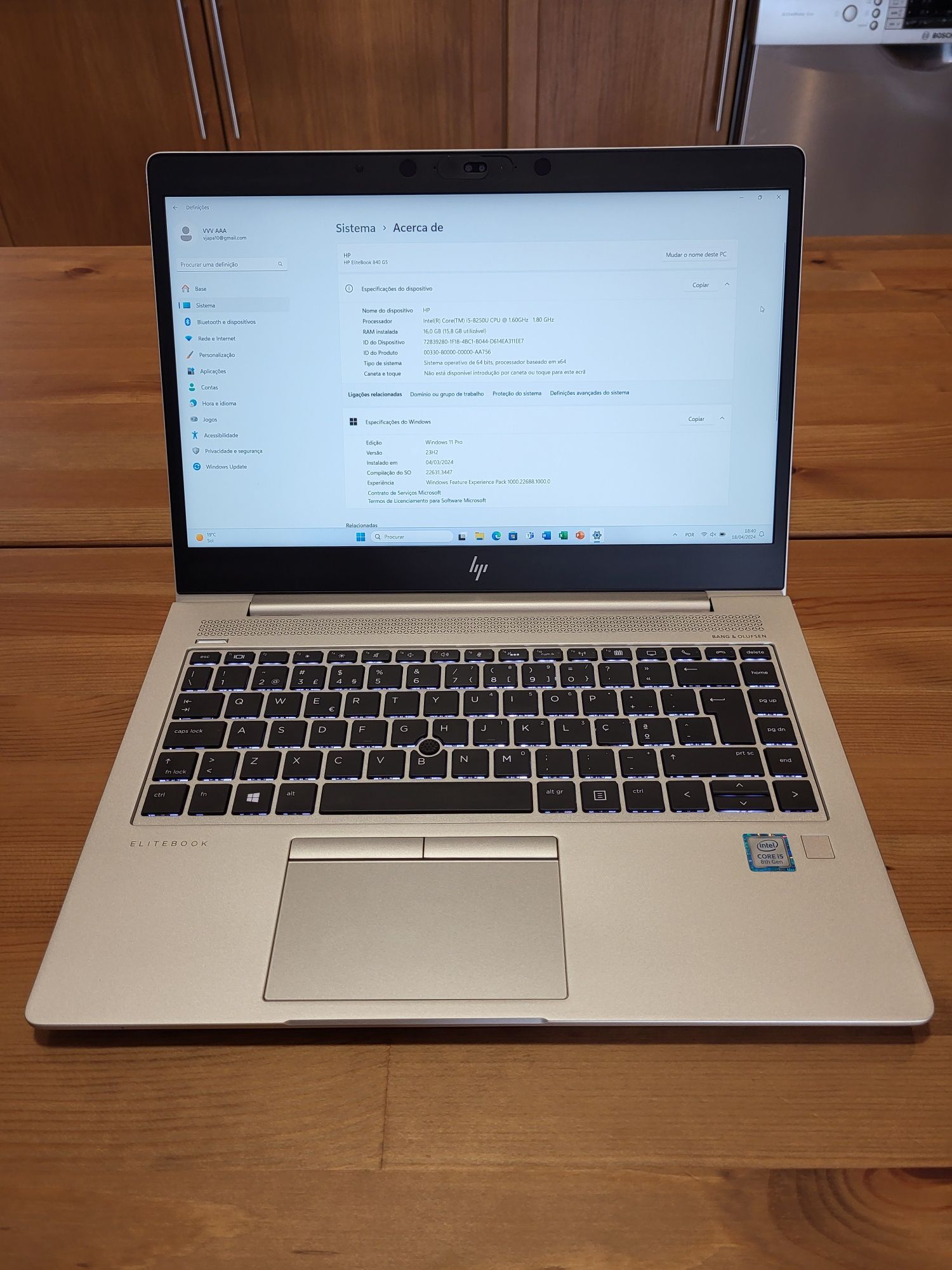 HP EliteBook 840 G5 | 16 GB - 512 GB em Excelentes Condições!