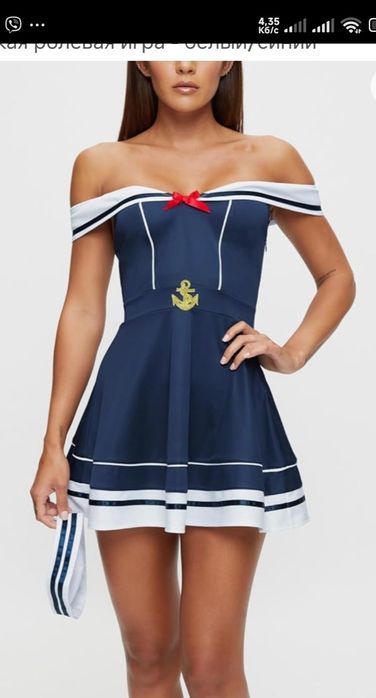 Костюм морячки платье кепка 8-10(44-46) новый с  биркой