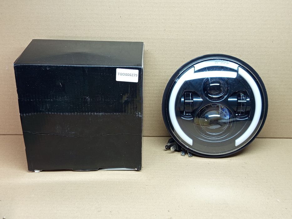 Фара мото діодна LED, кругла D180 з габаритами +ДХО