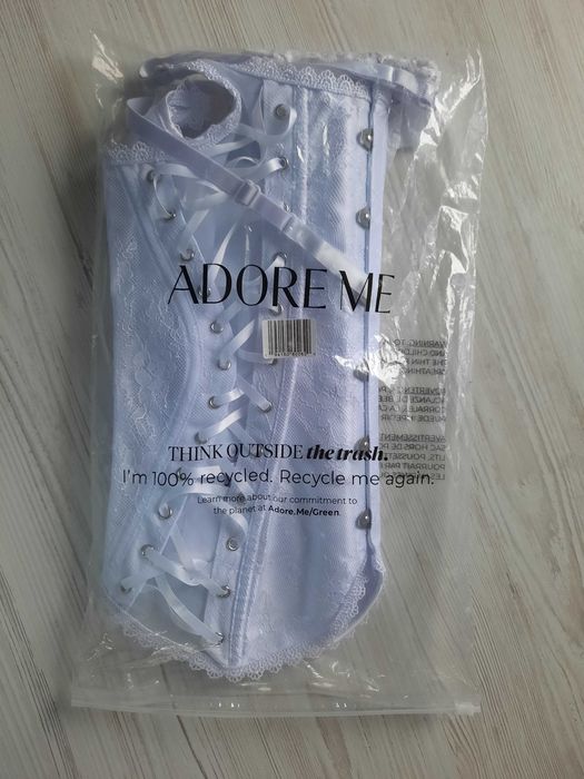 Белый свадебный корсет M L Adore me Victoria's secret утягивающий