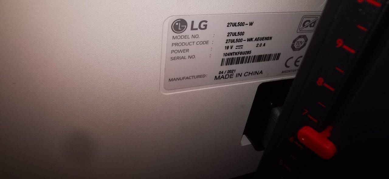 Monitor LED LG 27UL500-W 27'' 4K  UltraHD HDR 10