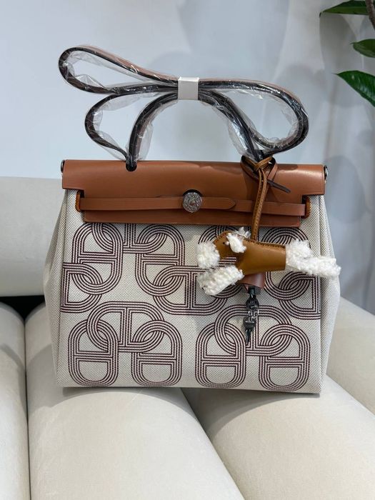 Сумка Hermes Herbag люкс чорна, коричнева, бежева, бордова, рожева