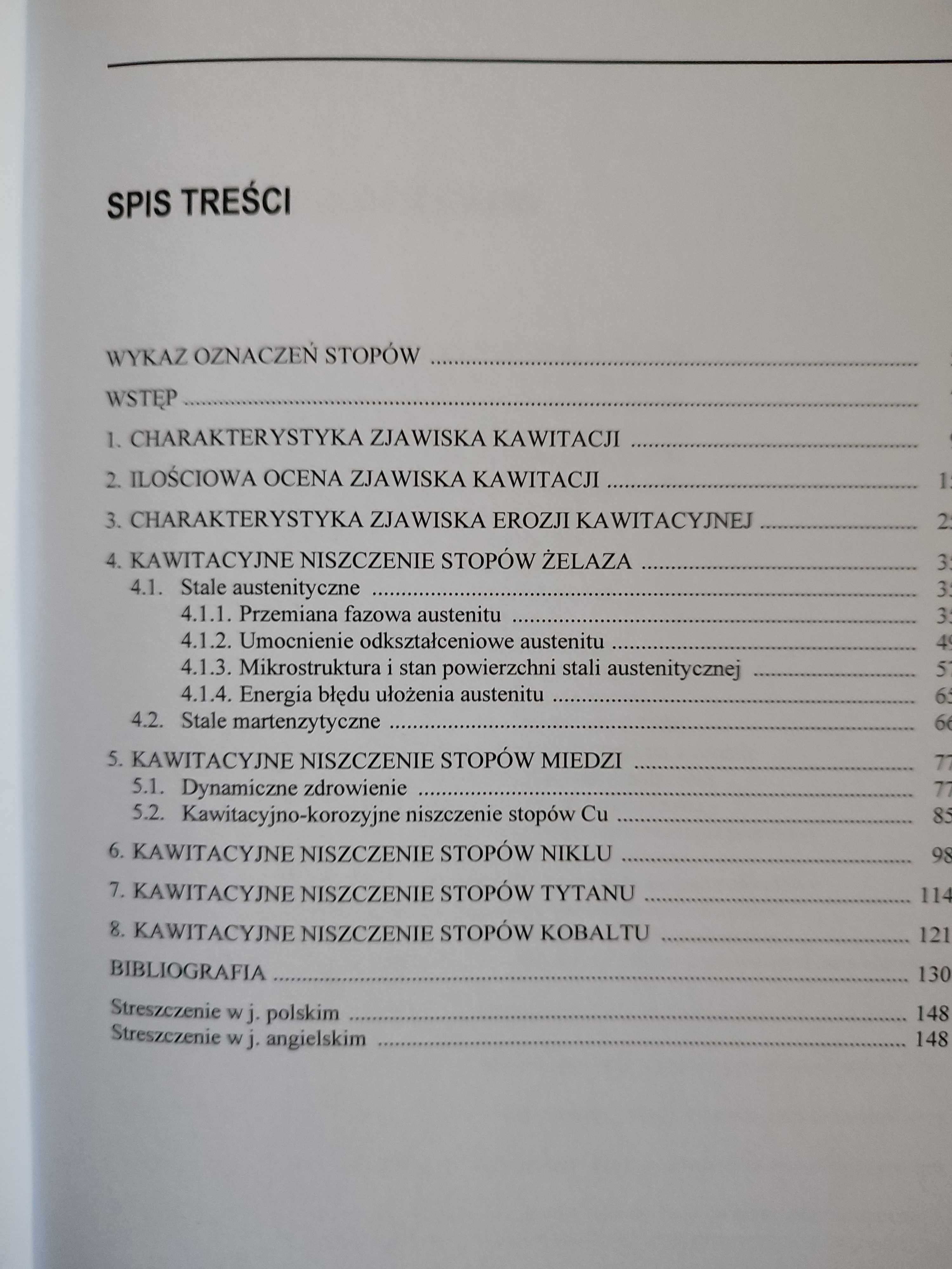 Szkodo M.: Erozja kawitacyjna materiałów konstrukcyjnych metalowych