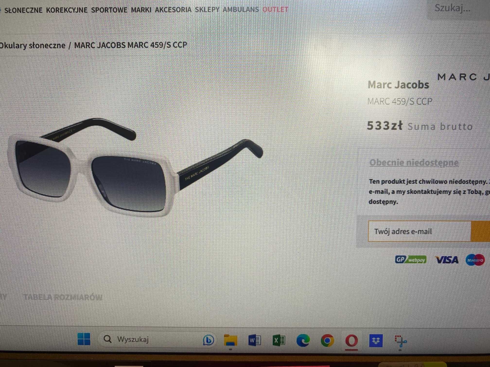 NOWE Okulary przeciwsłoneczne The Marc Jacobs
