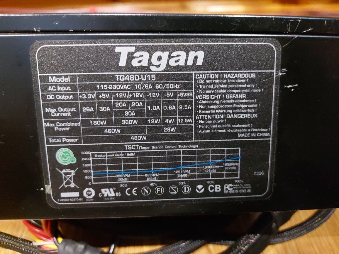 Zasilacz Komputerowy Tagan 480W TG480-U15