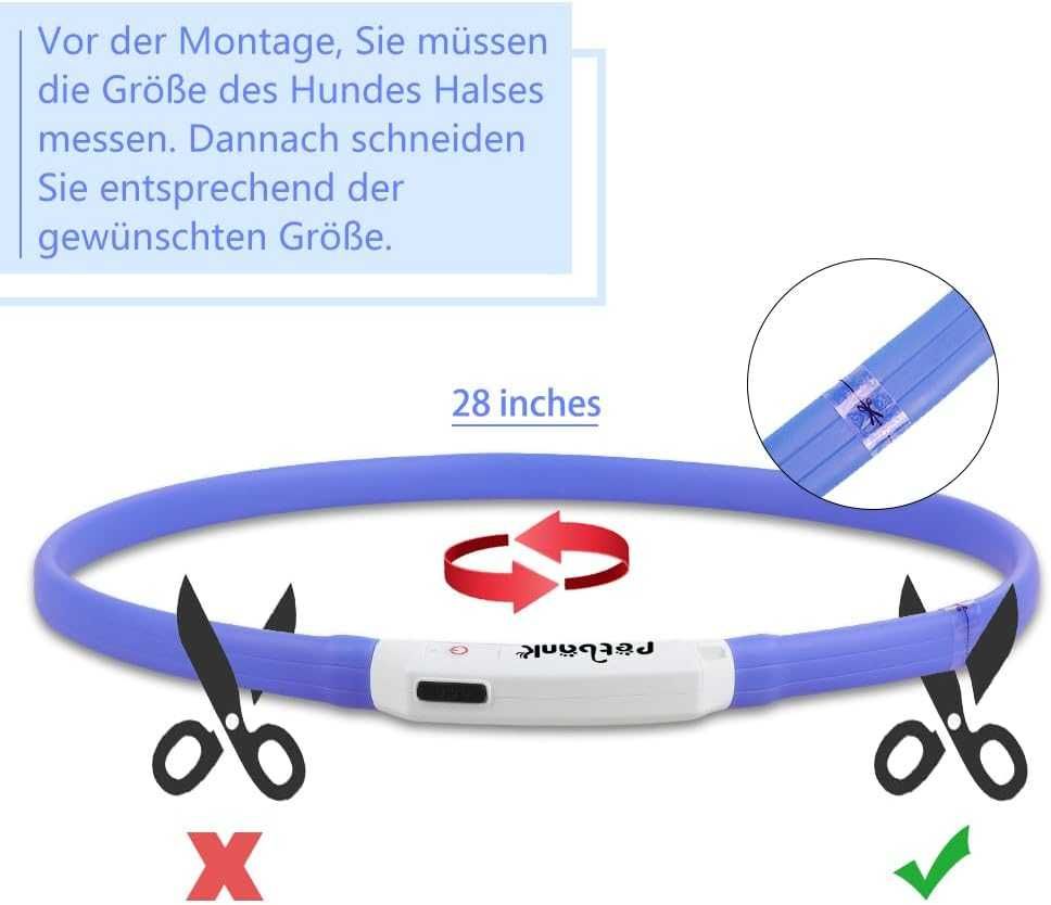 Nowa świecąca opaska dla psa / obroża / LED / USB / ZACRO !5259-A!